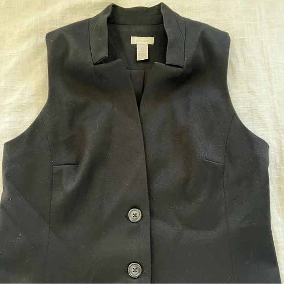 Chico’s size 0/small woman’s fully lined button up dressy vest. - Picture 2 of 10